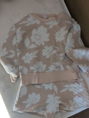 Carter's Beige and White Floral Quilted Set